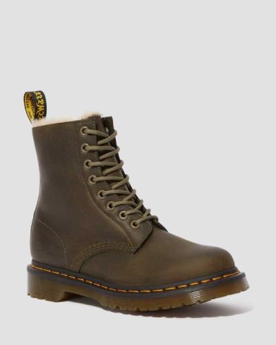 Botas Con Cordones Dr Martens 1460 Faux Fur Lined Para Mujer DR9521W